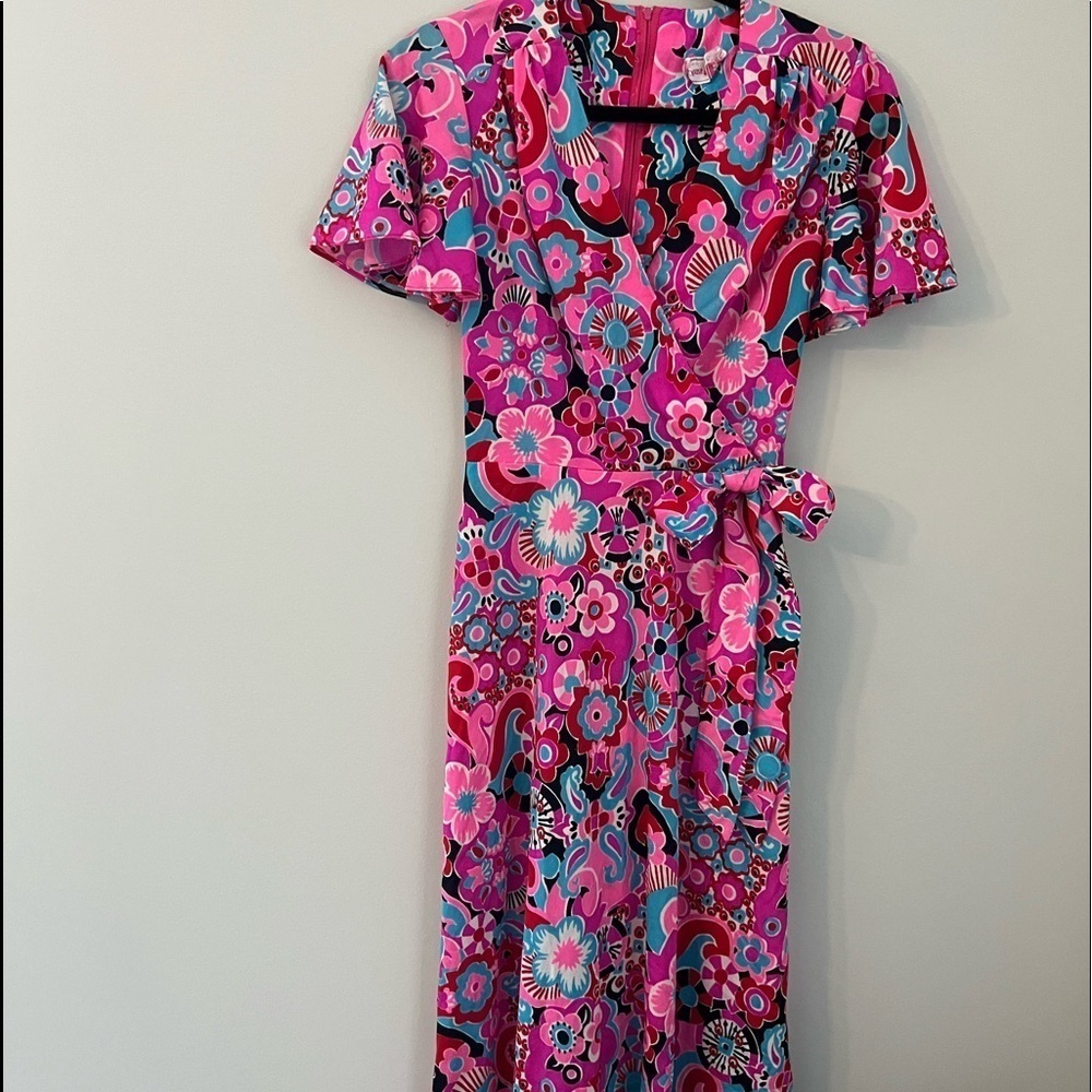 1970s VTG flower power dress
